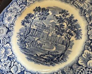 Liberty Blue "Monticello" Ironstone Dinnerware Set