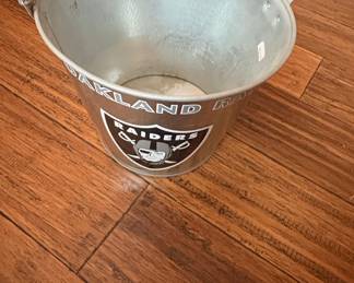 Oakland Raiders Galvanized Metal Ice Bucket