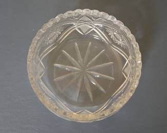 Anchor Hocking Prescut "Star of David" Pattern Crystal Bowl