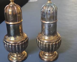 Brass Salt and Pepper Shakers, Made in China