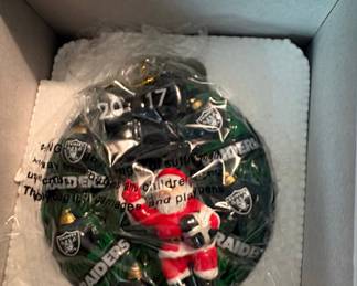 Las Vegas Raiders 2017 Santa Claus Christmas Ornament