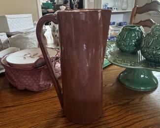 Brown Glazed Ceramic Pitcher