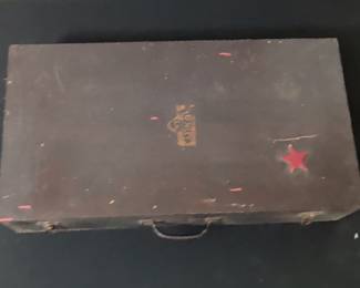 Stanley Hand Brace and Drill Bit Set in Metal Case