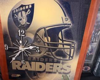 Las Vegas Raiders Football Helmet Wall Clock