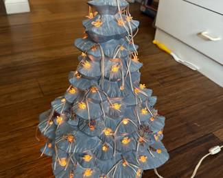 Vintage Light-Up Ceramic Christmas Tree