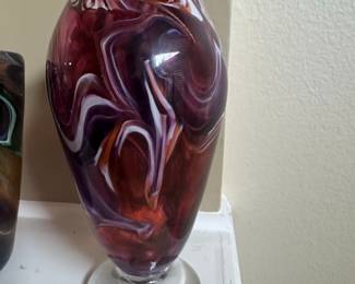 Murano Style Swirl Vase