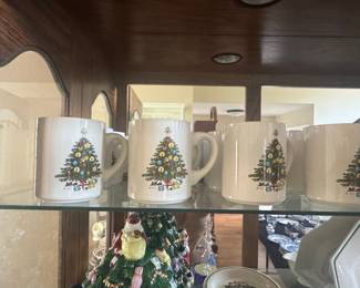 Carlton Sabin Christmas Tree Pattern Dinnerware Set