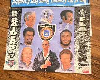 1994/1995 Oakland Raiders "Two of the Greatest Teams Ever Assembled" Flashback Calendar Courtesy of McDonald's