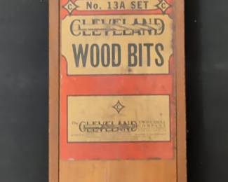 CLEVELAND TWIST DRILL CO No. 13 Set of Bit Stock Drills in Original Wooden Case