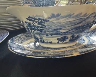 Liberty Blue "Monticello" Ironstone Dinnerware Set