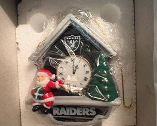 Las Vegas Raiders Santa Christmas Tree Ornament