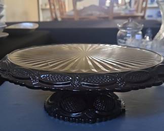 Avon 1876 Cape Cod Ruby Red Glass Cake Stand