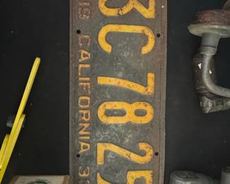 1933 California License Plate