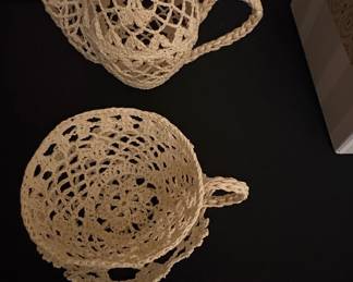 Crocheted Teapot and Cup Set
