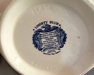 Liberty Blue "Boston Tea Party" Covered Tureen
