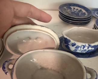 Vintage Blue Willow Japan Child's Tea Set