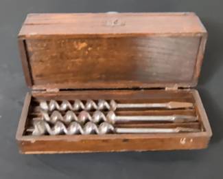 Russell Jennings Auger Bit Set in Wooden Box