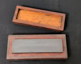 Vintage Whetstone with Wooden Box