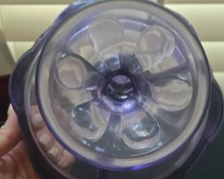 Vintage Indiana Glass Purple Candy Dish with Lid and Three Compartments