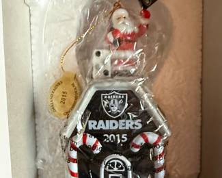 Las Vegas Raiders Gingerbread House Ornament 2015