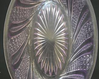 Amethyst Glass Oval Serving Dish
