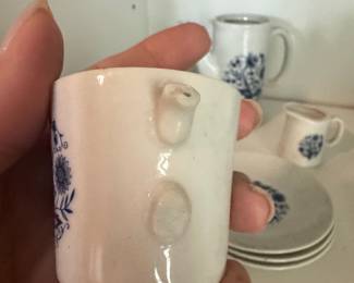 Vintage Japanese Blue Onion Mini Tea Set