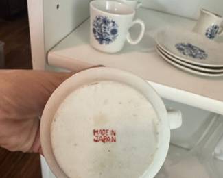 Vintage Japanese Blue Onion Mini Tea Set