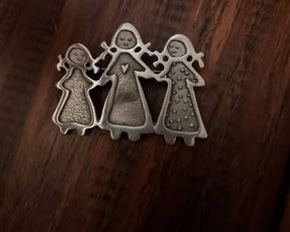 Three Sisters Brooch Pin by Cynthia Webb Designs