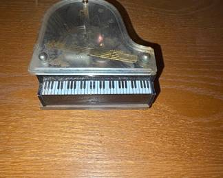 Vintage Sankyo Japan Clear Lucite Grand Piano Music Box