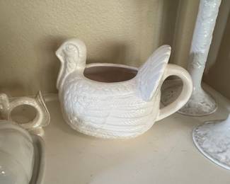 White Ceramic Farmhouse Animal & Seasonal Decor Set