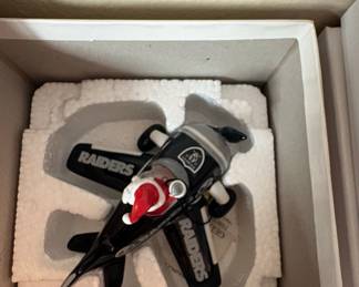 Las Vegas Raiders Santa Claus Airplane Ornament