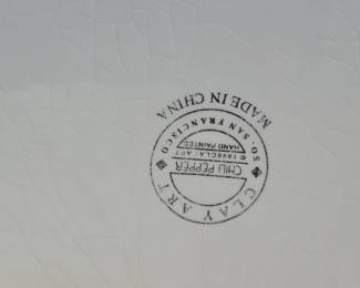 Clay Art San Francisco "Chili Pepper" Hand Painted Serving Platter