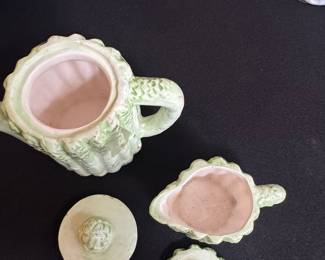Vintage Fitz & Floyd Asparagus Pitcher and Creamer Set