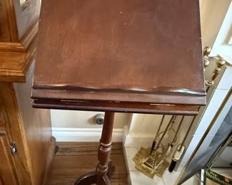 Vintage Mahogany Adjustable Lectern Stand