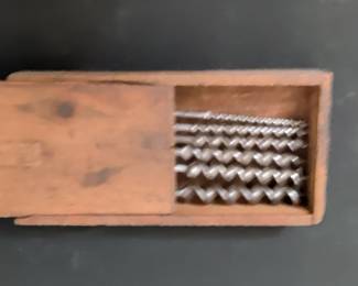 Vintage Russell Jennings Auger Bit Set in Wooden Box