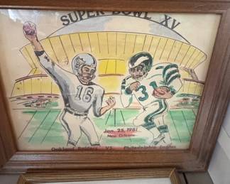Super Bowl XV Oakland Raiders vs. Philadelphia Eagles Art Print