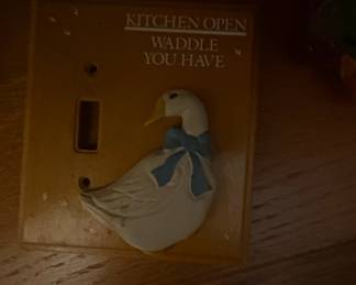 Gotham Decor Country Goose with Blue Bow Switchplate Cover