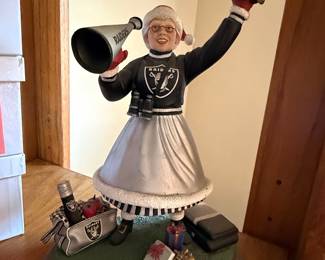 Las Vegas Raiders "Mrs. Claus" Figurine by Danbury Mint