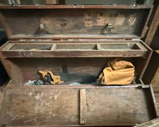 Vintage Wooden Tool Chest