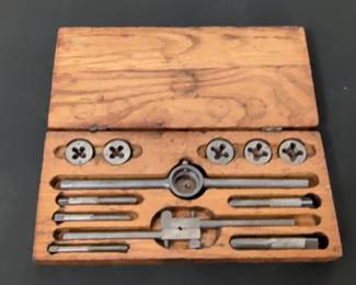 Vintage Greenfield "Little Giant" Tap and Die Set in Wooden Case