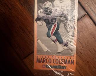 1993 Fleer Gameday Marco Coleman Miami Dolphins Card