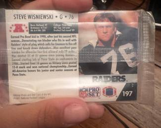 1991 Pro Set NFL Football Cards - Howie Long & Steve Wisniewski Unopened Pack