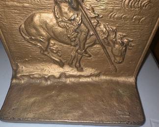 Bronze "End of the Trail" Bookends (Pair)