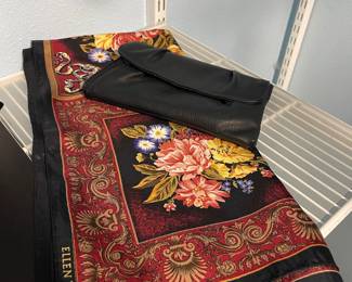 Ellen Tracy Floral Silk Scarf