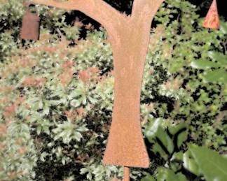 Rustic Metal Tree Yard Art Sculpture