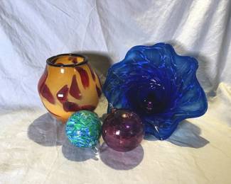 Vibrant Colorful Blown Glass Art