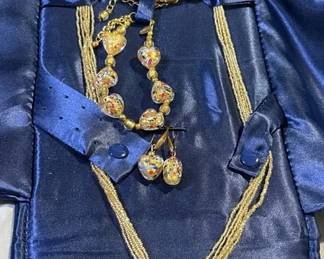 Stunning Stauer Glass Art Jewelry Set