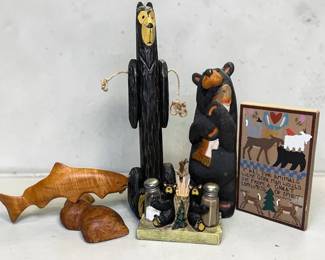 Big Sky Bear, HandCarved Salmon And Other Forest Friends