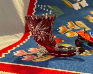 Handmade Rug Or Wall Hanging And Glass Art