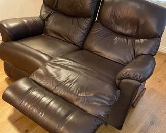 Dark Brown Lazy Boy Reclining Loveseat